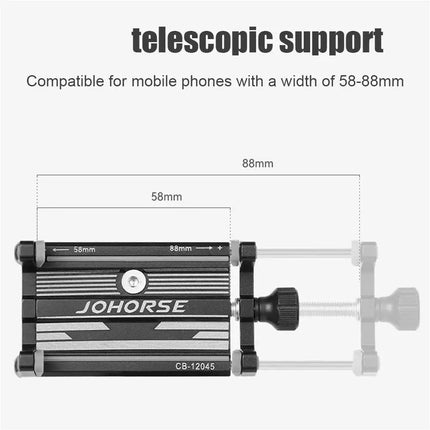 Universal Mobile Phone Holder Adjustable Aluminum Alloy Cell Phone Holder Clip Stand Bracket Mount Base For Scooter Bicycle Bike