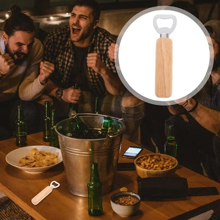 1-40PCS Wooden Handle Beer Bottle OpenerWooden Beer Bottle OpenerSolid Wood Beer Bottle OpenerStainless Steel Beer Bottle Opener