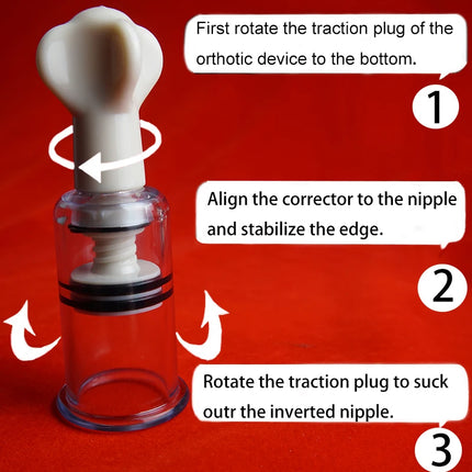 Clit Pussy Nippple Sucker Pump Vacuum Screw Clamp 2PCS Set,Breast Enlargement Enlarger Correction Sex Toy,Female Masturbation