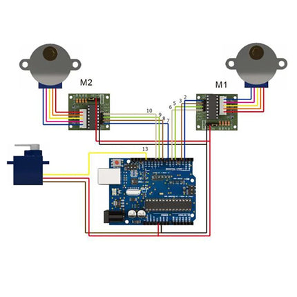 Draw Wall Painting Robot with Cable Plotter For Arduino Robot Maker Project Kit Polar Graph with Motor Programmable Toys DIY Kit
