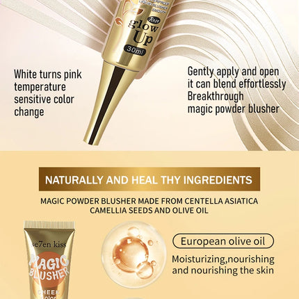 Magic Temperature-Changing Blusher Waterproof Silky Smooth Liquid Blush Pink Cheek Rouge