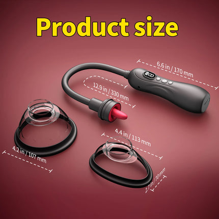 Women BDSM Pussy Pump Vibrator Tough Licking Sucking Toys Electric Vacuum Suck Vagina Female Sex Pump Toy Clit Nipple Sucker