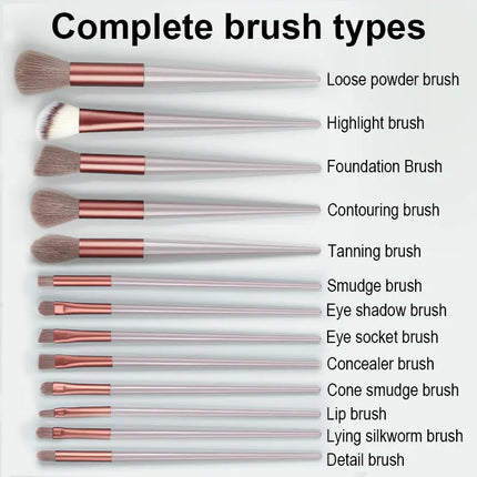 13Pcs Makeup Brushes Set Soft Fluffy Eye Shadow Highlighter Concealers Brush Blush Loose Powder Brush Blending Women Beauty Tool