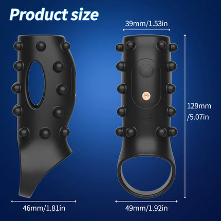 Vibrating Penis Sleeve Cock Ring G Spot Stimulate Vibrator Sex Toys for Men Penis Erection Trainer Delay Ejaculation Sex Toy 18+