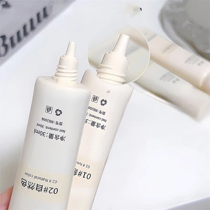 Moisturizing Liquid Foundation Ivory White Natural Color BB Cream Waterproof Lasting Base Concealer Lightweight NonSticky Makeup