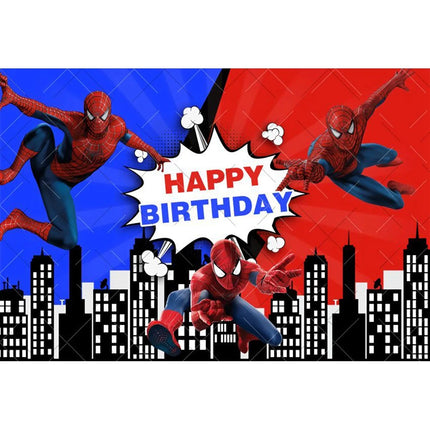 Marvel Superhero Backdrops Cartoon Avengers Theme Kids Boys Birthday Party Decor Photography Background Photo Photographic Props