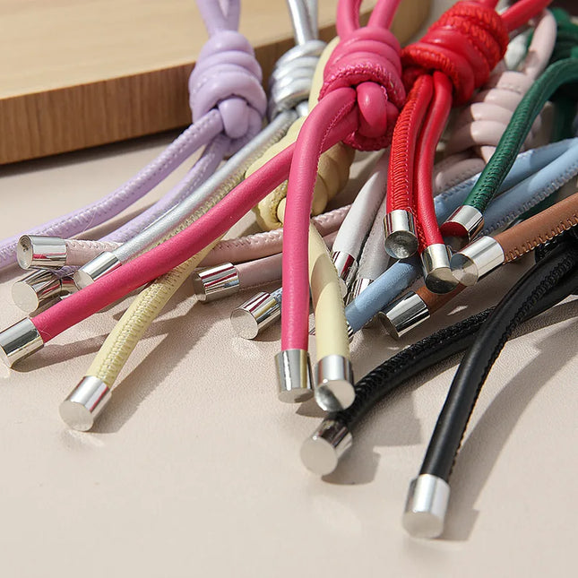 New PU Leather Rope Hanging Decoration Fashion Key Chain Mobile Phone Hanging Rope Bag Hanging Decoration Car Key Ring