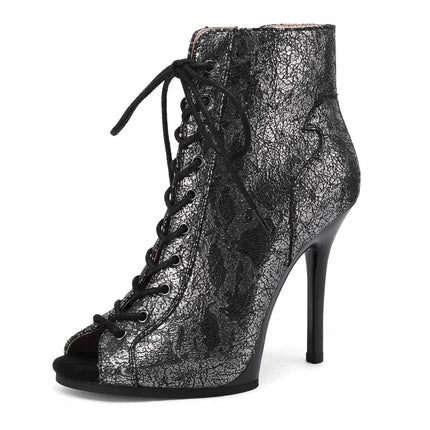2023 New Fashion Women Heels  Lace-up Boot Stilettos Jazz Dance Lady Shoes For Latin Dancing Outdoor Sexy Stilettos Plus Size