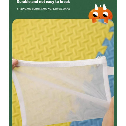 8pcs Zipper Mesh Bags, 3 Sizes, Zipper Mesh Bags, Waterproof Clear Travel Bags, Office Supplies Document Bags With Zipper