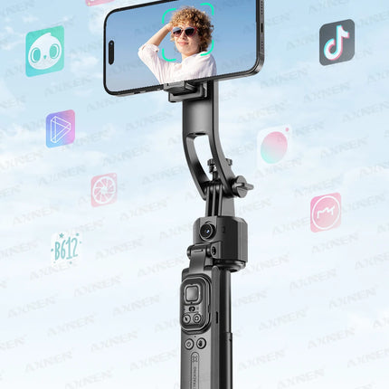 1630mm/64in C17 Tripod Selfie Stick 360° Auto Rotation Shooting Quadruped Phone Stand Face Track Bluetooth Remote Control Tripie