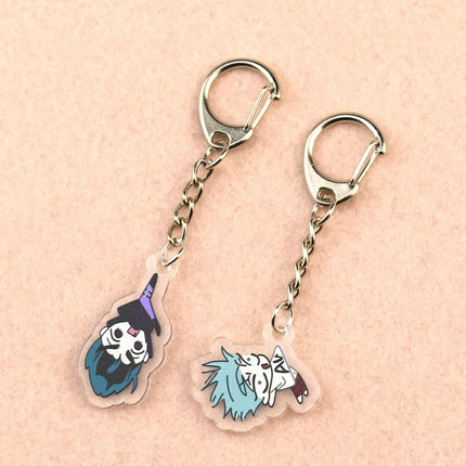 2Pcs Alien Stage Ivan & Till Cartoon Keychain Acrylic Chain for Woman Men Fashion Anime Figure Acrylic Keyring Pendant Gift