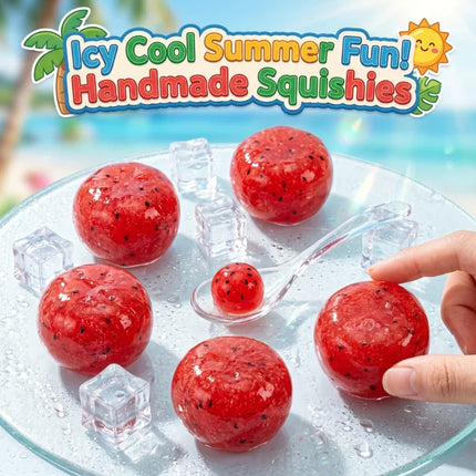 Handmade Watermelon Slushy Squishy Toy Stress Relief Squeeze Toy Soft Slow Rebound  Realistic Fruit Simulation Model Adult Gift