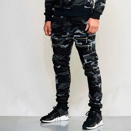 M-5X 2023 Mens Jogger Autumn Pencil Harem Pants Men Camouflage Pants Loose Comfortable Cargo Trousers Camo Joggers
