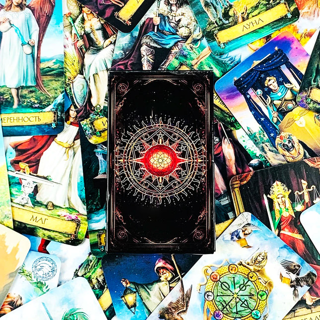 New Tarot Cards A 78 Deck Oracle Russian Visions Fate Divination Edition Borad Playing Games,Holiday Games New Year Gifts