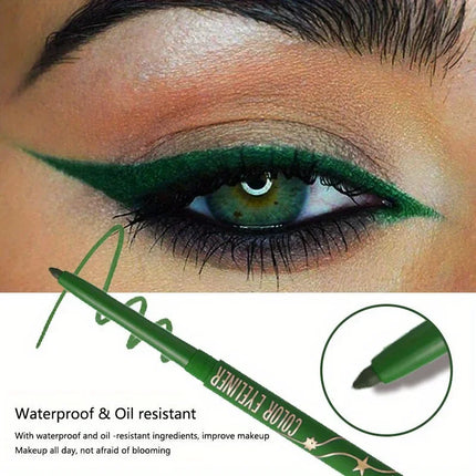 Green Eyeliner Gel Pencil Waterproof Cream Matte Eye Pen Liner Long-Lasting Fading Makeup Matte Lying Silkworm Eye Liner