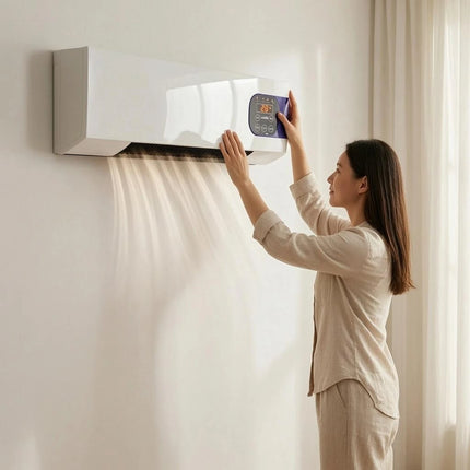 Wall-Mounted Electric Heater 2000W Electric Wall Heater Home Heating White Black Grille