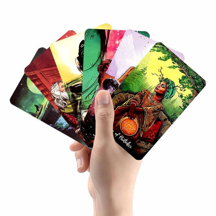78pcs Light Prophet Tarot Cards 10.3×6cm English Oracle Card Divination Predicting the Future Board Game for Family & Party