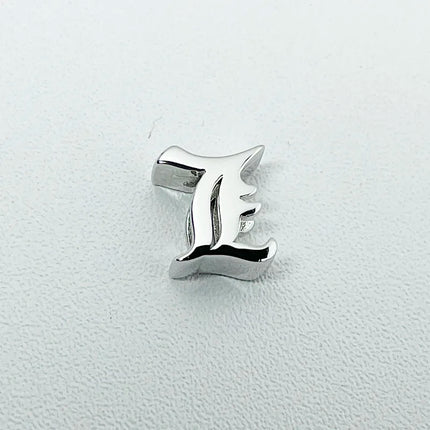 Unique Real 925 Sterling Silver Old English Letter A-Z Initial Charm Pendant For Women Girls Men Spiriti Jewelry Gift For Friend