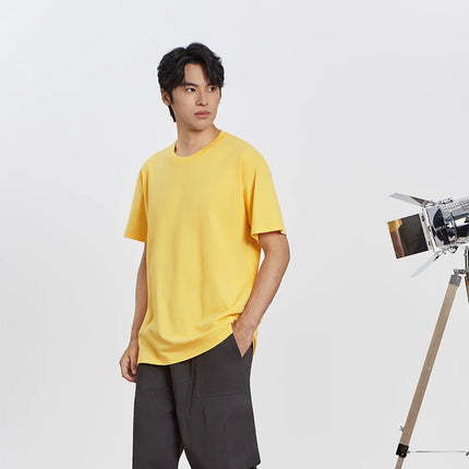 Unisex 100% Pure Cotton Solid Color Men's Summer Round Neck Short Sleeve T-Shirt 180g Cotton T-Shirt in 16 Colors