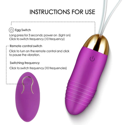 Vibrating Bullet Love Egg Wireless Remote Control Vibratior for Women Dildo Wearable G-spot Vaginal Massager Goods for Adult 18+