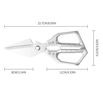 High Quality Multifunctional Kitchen Scissors Chicken Bone Scissors Fish Scale Scraper Bottle Opener Walnut Clip Kitchen Knife