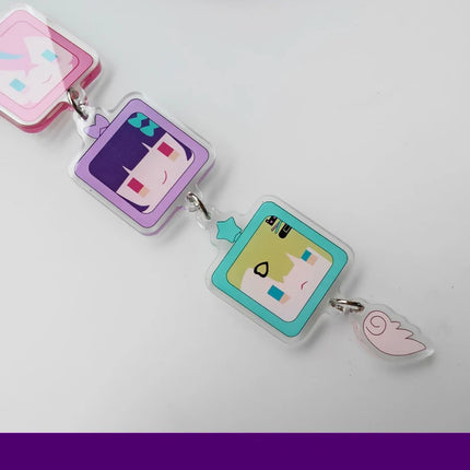 Game Zenless Zone Zero Angels of Delusion Sunna Aria Nangong Uha Cosplay Keychain Acrylic Keyring Key Chain Bag Accessory Prop