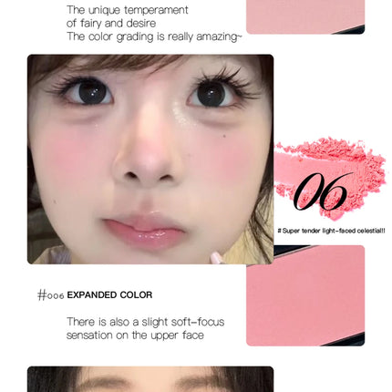 Monochrome Matte Blusher Palette Soft Silky Cheek Natural Facial Rouge Plate Lasting Nude Low Saturation Powder Blusher Disk
