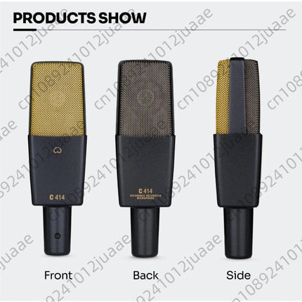 C414 Professional Condenser Mic Studio Singing Microphone for Karaoke Podcast Tiktok Live Streaming