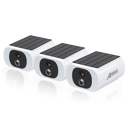 ANRAN 2/3/4 PCS Outdoor Wireless WIFI Camera 2.4G 3MP Battery Solar Security Camera Floodlight Color Night Vision Local Alarm