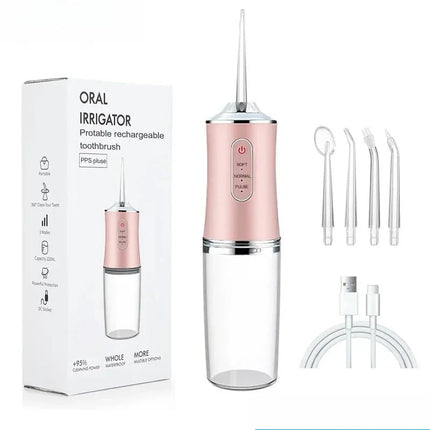 Cordless Dental Water Flosser Electric Oral Irrigator 3 Modes Waterproof Professional Tooth Cleaner Water Drill for Oral Health