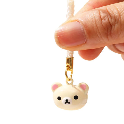 Kawaii Rilakkuma Easy Bear Keyrings Lazybear Doll Keychains Bag Clothing Puller Phone Rope Necklace Accessories Pendants Gift