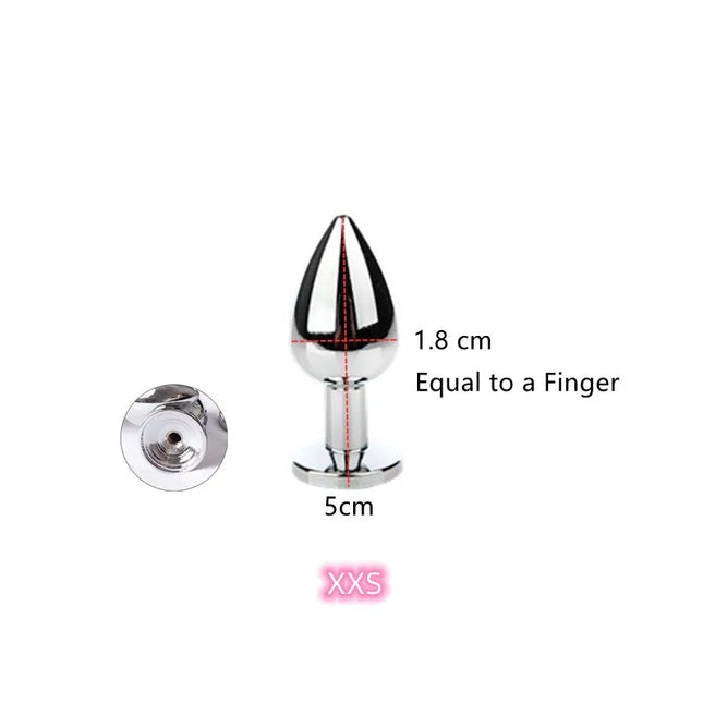 Anal Sex Toys of Long Pink Faux Fur Fox Tail with Stainless Steel Metal Butt Plug for Fetish Fantasy Flirting Adult Supplies