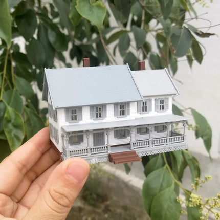 N Scale Model building kit Dwelling House 1:160 American Courtyard architecture Model Train Railway Layout DIY Material Diorama