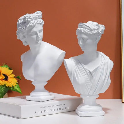 European David Head Figurine Greek Mythology Venus  Resin Statue Home Figures Sculpture Bookshelf Decorations Art Sketch Prop