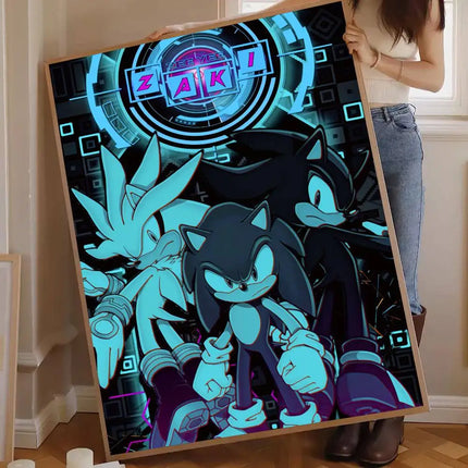 Affiche Murale Sonic 50x70cm Déco Moderne | Sonic Poster Wall Art Picture