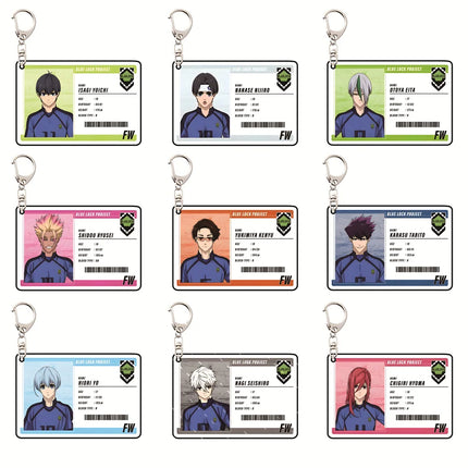 Blue Lock Player ID Card Version 6cm Acrylic Keychains Anime Collectible Merchandise Bag Pendant Fan Gift