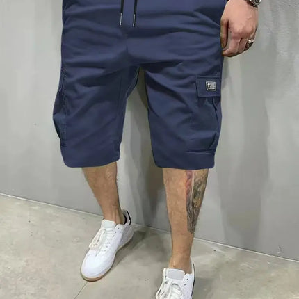 Summer New Mens Cargo Shorts Fashion Korean Version Loose Five Quarter Pants Men's Multi-pocket Straight Casual Short Pants