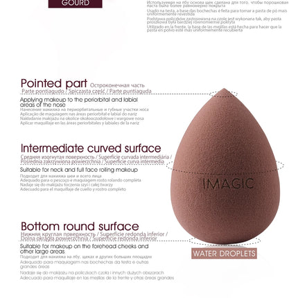 IMAGIC 10PCS/KIT Makeup Sponge Soft For Foundation Concealer Cream Wholesale Healthy Latex Smooth Wet And Dry Women Makeup Tool