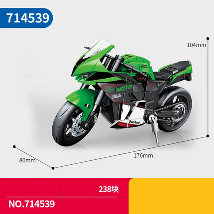 Technical Motorcycle Scrambler Cafe Racer V-max R1 NINJA ZX-10R Model Sets Building Block Motor Bricks Toys Collection For Gifts