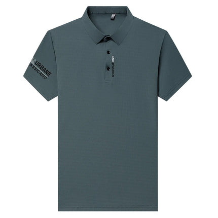 2026 Men's Short Sleeve Polo Shirt with Letter Print Casual Business Daily Top
