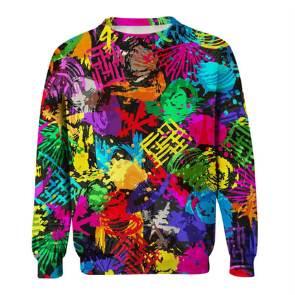 Men's Graphic Sweatshirts For Men Graffiti Pullover Long Sleeve Sweatshirt Crew Neck Fashion Daily Casual Holiday Vacation New