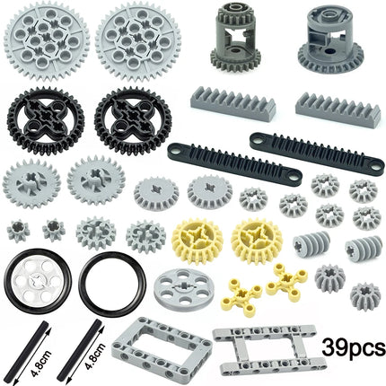 MOC Bricks Technical Accessories Bulk Multiple Sizes Gear Cross Axles Set Compatible Building Blocks Educational  Leduo Toy