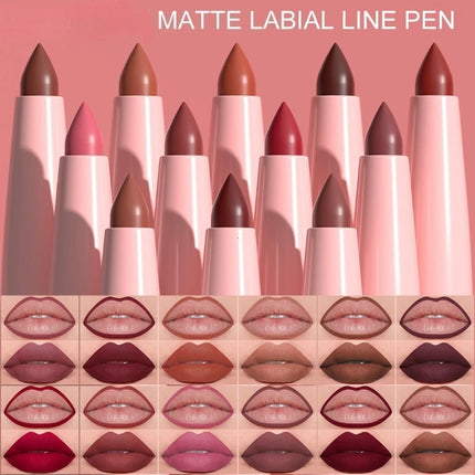 6pcs Lip Liner Pen Set Long-Lasting, Waterproof Sweatproof, Easy Coloring Non-fading Color Rendering Lip Gloss Set Beauty Makeup
