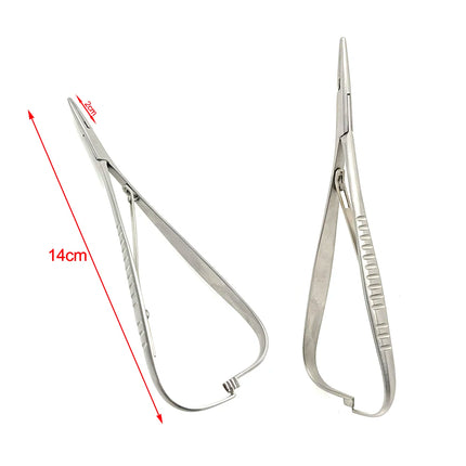 3PCS Dental Orthodontic Elastic Placement Ligature Tie Holder Mathieu Extra Fine Beak Ligation Ring Hemostatic Forceps Dental