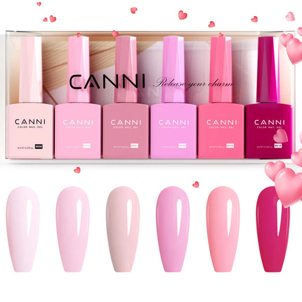 9ml CANNI Gel Nail Polish HEMA FREE TPO FREE Round Brush Gorgeous Color Soak Off UV LED Semi Permanent Gel Varnish Winter Nails