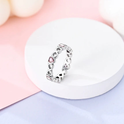 Fashion Original Luminous Firefly Rings 100% 925 Silver Eternal Heart-Shaped Zircon Rings Fine Wedding Engagement Jewelry Gifts