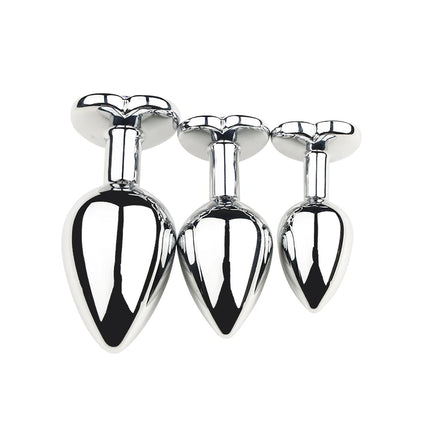 Metal Anal Plug for Women Men Couples Butt Plug Butt Toy Adult Game Masturbator Anal S/M/L Diamond Sex Toy for Adult Products