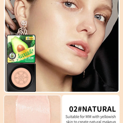 Air Cushion Foundation CC Cream Lightweight Natural Moisturizing Concealer Long Lasting Even Skin Tone Contour Makeup