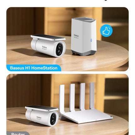 Baseus Security S1 Outdoor Camera Solar Wireless Wifi Solocam Forever Power with Sunlight-Tracking System 2K Clarity 145° FOV
