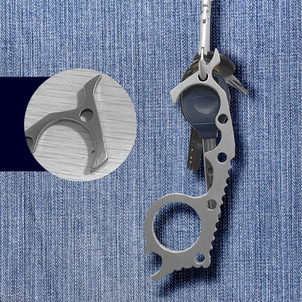 Stainless Steel Seahorse Shaped Multitool Keychain Mini Multifunctional Screwdriver Bottle Opener Slotted Keychain Pocket Repair